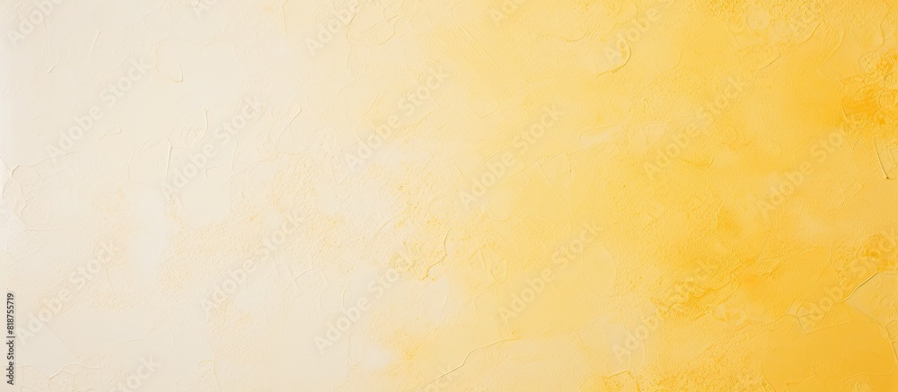 Poster The rough and light texture of the white beige paper background creates a blank copy space image with spotted yellow patterns