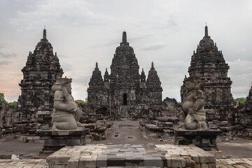 Fototapeta premium Scenic view of the Prambanan Temple in Indonesia.