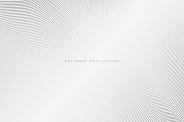 gray abstract background with elegant transparent curve vector line pattern. eps10