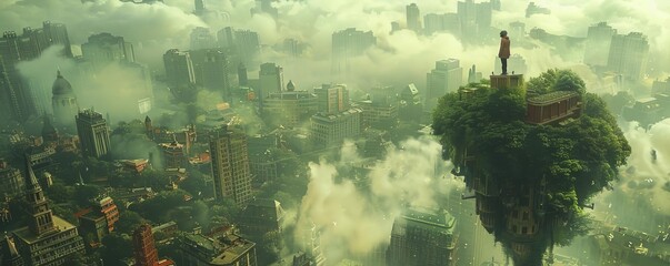 Imagine a world where gravity is optional  capture the surreal scenes,