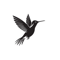 Fototapeta premium Hummingbird in cartoon, doodle style. Image for t-shirt, web, mobile apps and ui. Isolated 2d vector illustration in logo, icon, sketch style, Eps 10. AI Generative