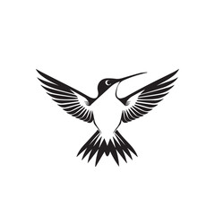 Naklejka premium Hummingbird in cartoon, doodle style. Image for t-shirt, web, mobile apps and ui. Isolated 2d vector illustration in logo, icon, sketch style, Eps 10. AI Generative