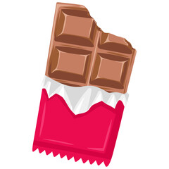 Chocolate Bar Candy Illustration Vector
