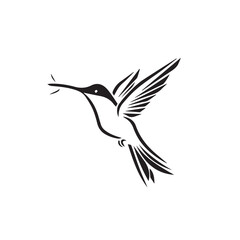 Fototapeta premium Hummingbird in cartoon, doodle style. Image for t-shirt, web, mobile apps and ui. Isolated 2d vector illustration in logo, icon, sketch style, Eps 10. AI Generative