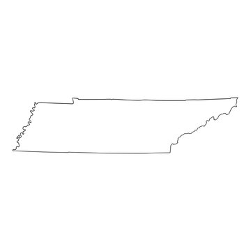 recommend clip art: White outline of the state of Tennessee