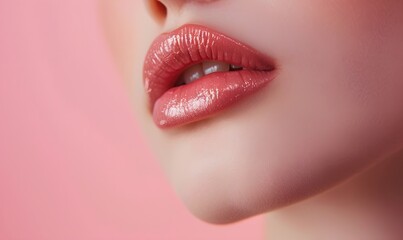 beautiful lips close up, Generative AI
