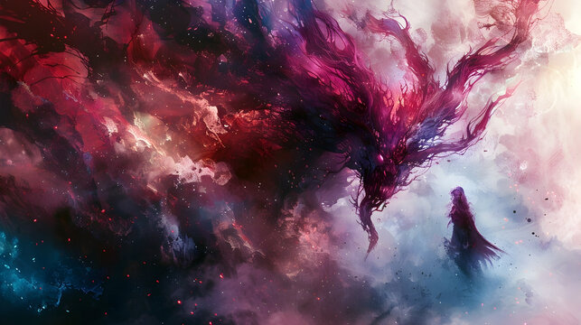 Unleashing Malevolent Enchantments: Weaving Eldritch Curses with Powerful Cinematic Watercolor