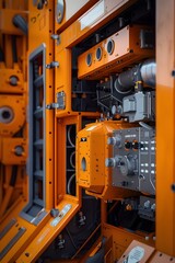 Uranium Ore Extraction Site with Complex Machinery and Precise Mining for Efficient Uranium Recovery in Cinematic Photographic Style