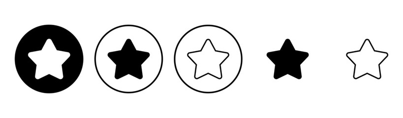 Star Icon set. rating icon vector. favourite star icon