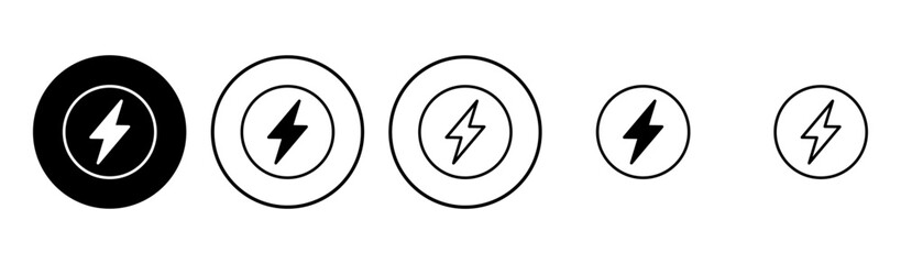 Power icon set. Power Switch Icon. Electric power