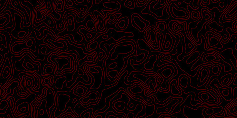 Abstract terrain map illustration using smooth curving line features

