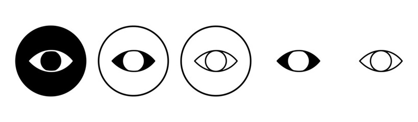 Eye icon set. Eye vector icon. Look and Vision icon.