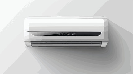 Split air conditioner realistic vector illustration.