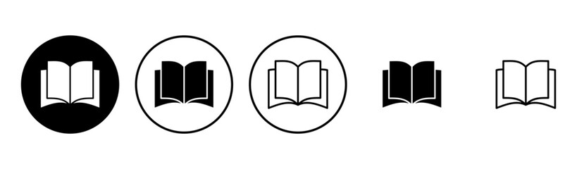 Book icon set. open book icon vector. ebook icon