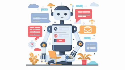 AI chat bot and customer communication. Chatbot answer
