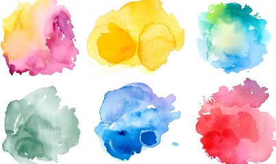 color watercolor shapes, Generative AI