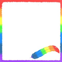 rainbow feathers background