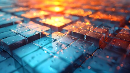 Vibrant Watercolor Photovoltaic Cells Harnessing the Potential of Solar Energy in a Hyper-Detailed,Cinematic Masterpiece