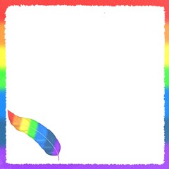 rainbow feathers background