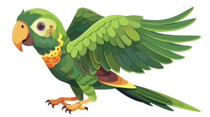 Amazon parrot. Cute funny Amazona bird. Exotic tropic