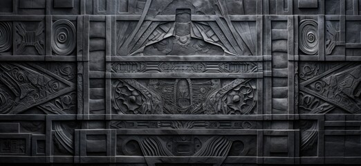 Naklejka premium Intricate Stonework: The Art of Carved Patterns