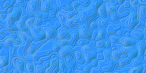 Fototapeta premium Continuous terrain elevation-inspired line pattern for abstract texture