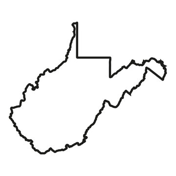 recommend clip art: White solid outline of the state of West Virginia