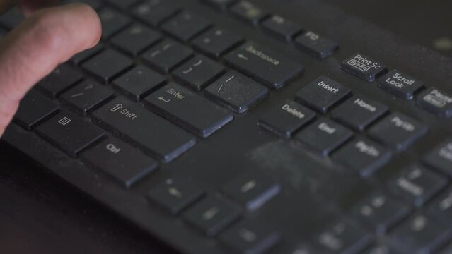 Typing on keyboard , Press Enter key, Dirty Keyboard, Focus to the ENTER key