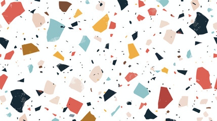 Terrazzo seamless pattern with colorful rock fragment