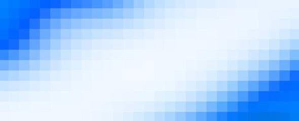  divided blue white pixel grid palette square mosaic pattern abstract background with blank space