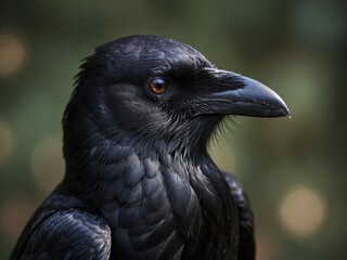 Fototapeta premium close up portrait of a crow