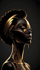 Portrait of beuatiful African woman
