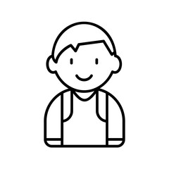 student with backpack