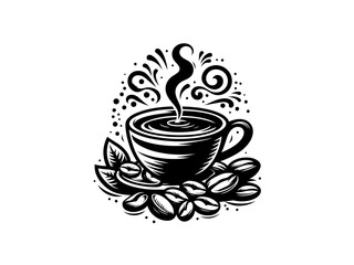 Morning Brew: Detailed Coffee Cup Vector Illustration for Cozy and Caffeine-filled Designs