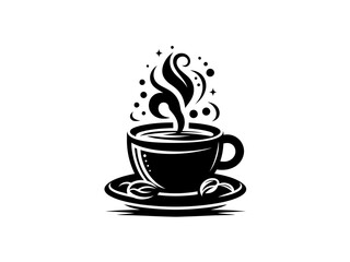 Obraz premium Morning Brew: Detailed Coffee Cup Vector Illustration for Cozy and Caffeine-filled Designs