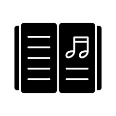 notebook with music notes