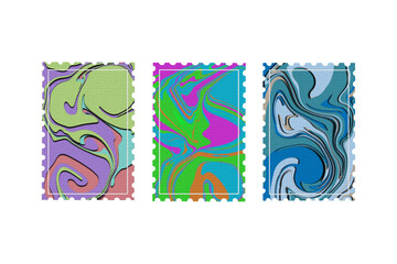 Obraz premium stamps with liquify effect