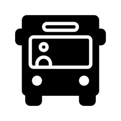 Shuttle bus solid icon. travel pick up symbol icons graphic design. Vector illustration.