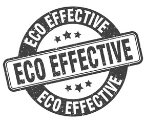 eco effective stamp. eco effective label. round grunge sign