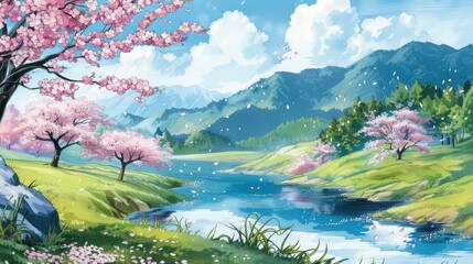 spring in the mountains