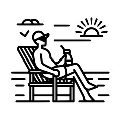 Vacation icon, leisure icon, summer icon, travel icon, beach icon, sun icon, tourism icon, airplane icon, travel destinations icon, family icon, business icon, sunbathing icon, icon, travel, summer,