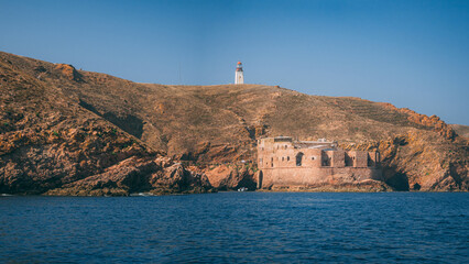 Berlengas Islands. Peniche, the Fort of San Juan Bautista.