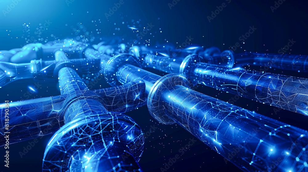 Poster abstract polygonal background with connecting dots and lines. connection structure. 3d rendering