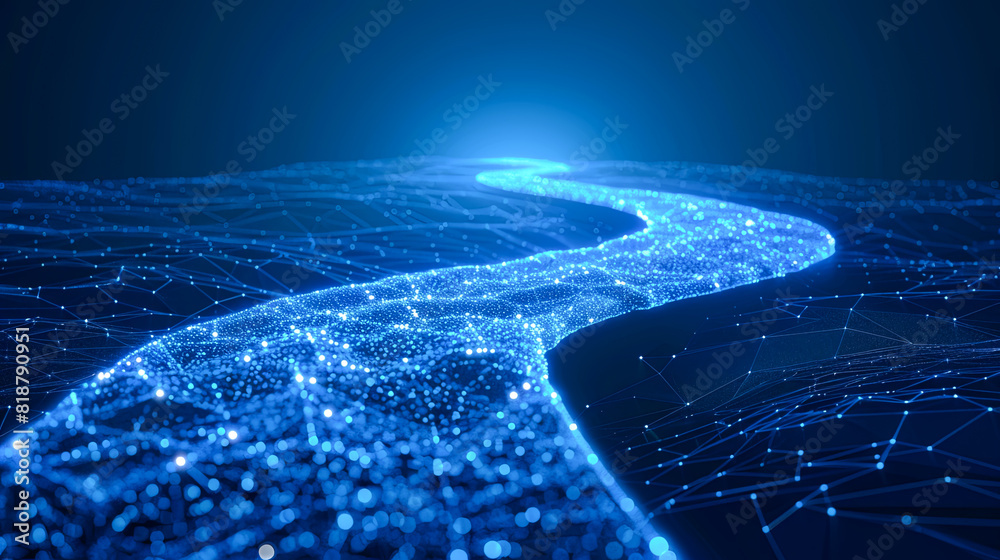 Poster abstract digital background. network connection structure. big data visualization. 3d rendering