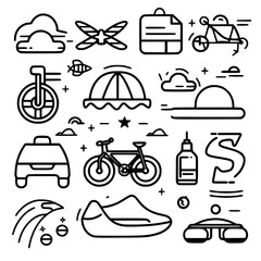 Vacation icon, leisure icon, summer icon, travel icon, beach icon, sun icon, tourism icon, airplane icon, travel destinations icon, family icon, business icon, sunbathing icon, icon, travel, summer,