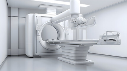 Intricately Designed Mobile X-ray Machine in a Sterile Clinical Environment