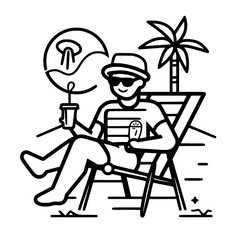 Vacation icon, leisure icon, summer icon, travel icon, beach icon, sun icon, tourism icon, airplane icon, travel destinations icon, family icon, business icon, sunbathing icon, icon, travel, summer, b