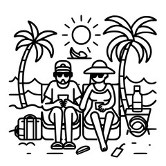 Vacation icon, leisure icon, summer icon, travel icon, beach icon, sun icon, tourism icon, airplane icon, travel destinations icon, family icon, business icon, sunbathing icon, icon, travel, summer, b