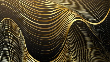 Golden Elegance: Luxurious Waves and Drapery