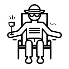 Vacation icon, leisure icon, summer icon, travel icon, beach icon, sun icon, tourism icon, airplane icon, travel destinations icon, family icon, business icon, sunbathing icon, icon, travel, summer,